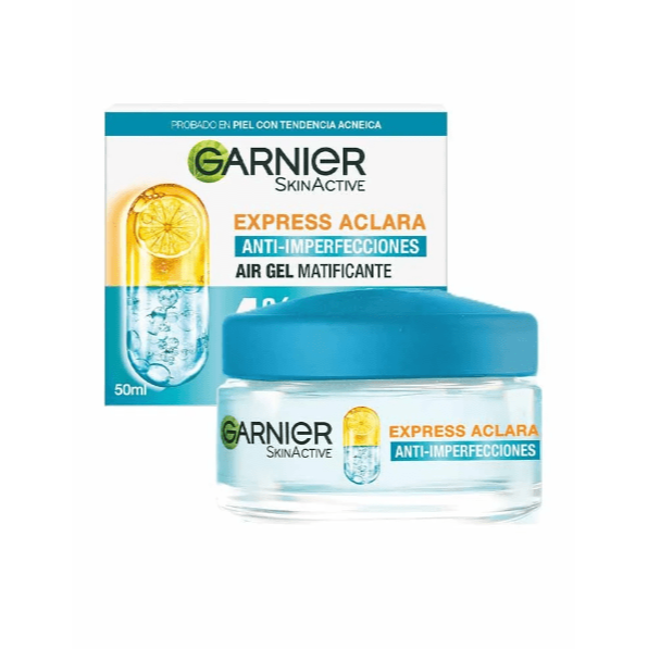 GARNIER - EXPRESS ACLARA CREMA HIDRATANTE MATIFICANTE EN GEL PARA PIEL GRASA