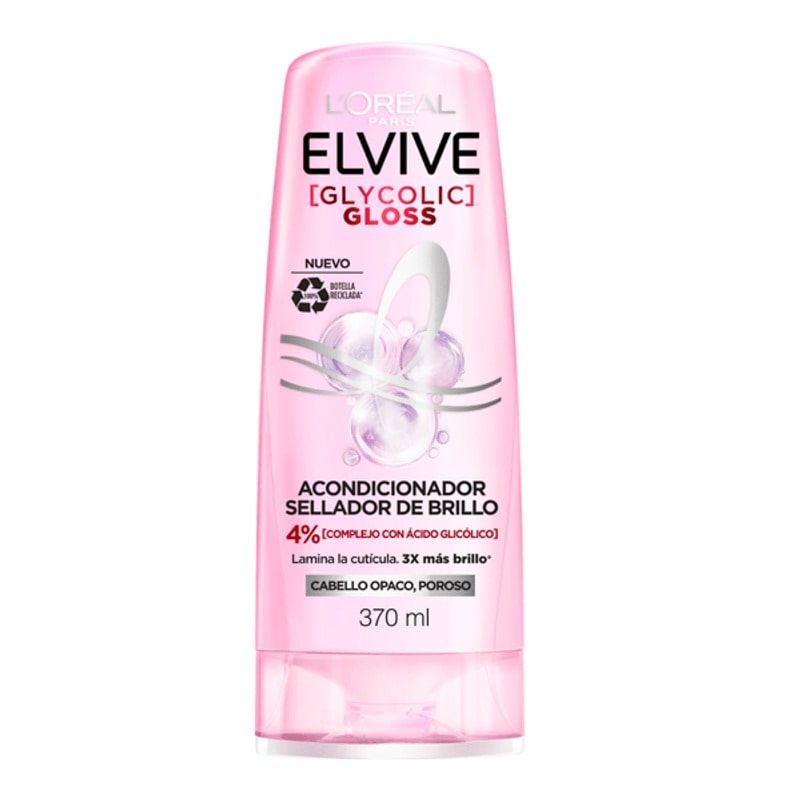 LOREAL - ACONDICIONADOR ELVIVE GLYCOLIC GLOSS 370 ML