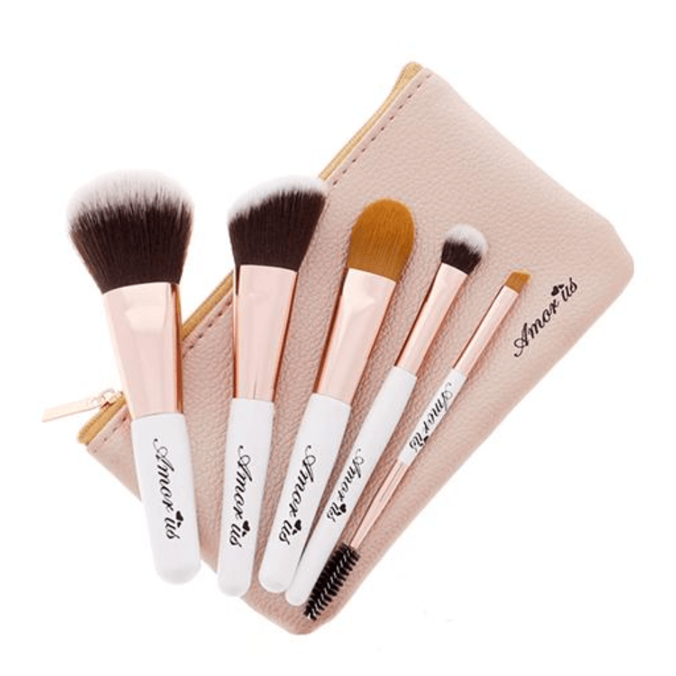 AMOR US - JUEGO DE BROCHAS Y COSMETIQUERA PETITE ESSENTIALS