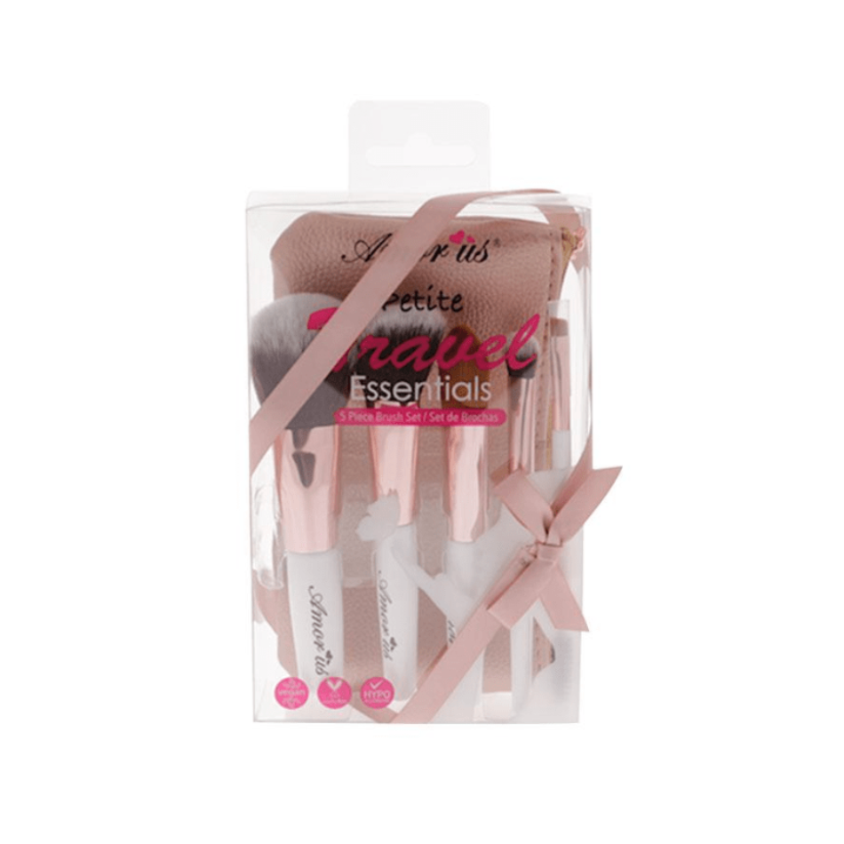 AMOR US - JUEGO DE BROCHAS Y COSMETIQUERA PETITE ESSENTIALS