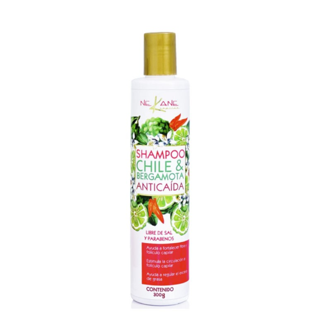 NEKANE-SHAMPOO ANTICAIDA CHILE Y BERGAMOTA