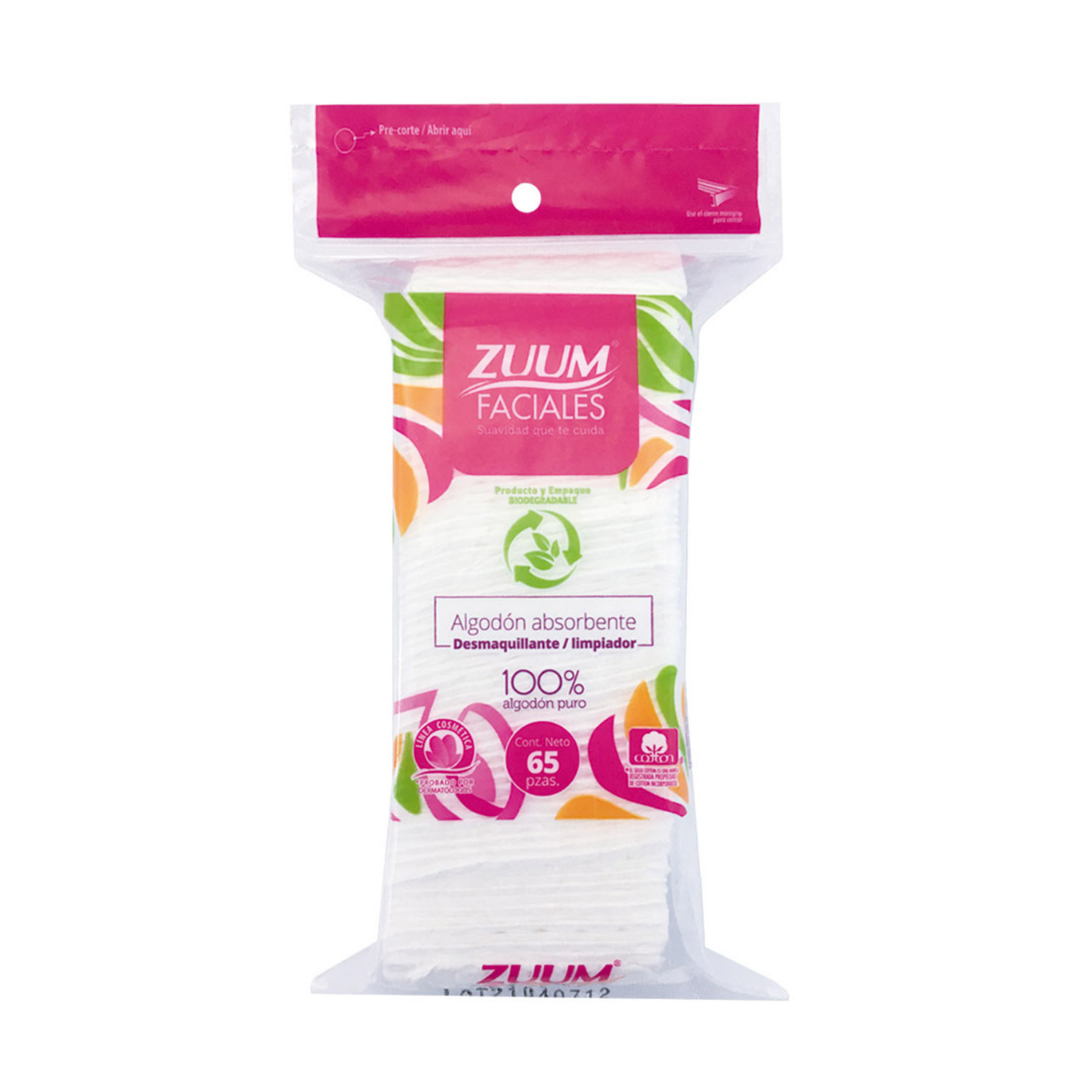 ZUUM - ALMOHADILLAS FACIALES CUADRADA 65 PZ