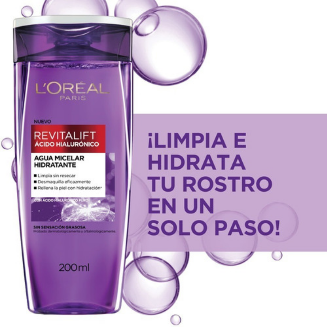 L´Oréal - Revitalift Acido Hialurónico Agua Micelar
