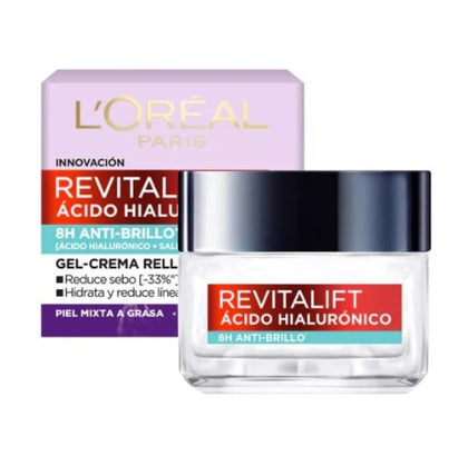 LOREAL - GEL-CREMA ANTI BRILLO RELLENADOR CON ÁCIDO HIALURÓNICO