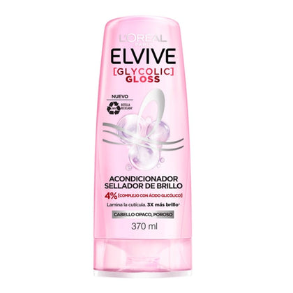 LOREAL - ACONDICIONADOR ELVIVE GLYCOLIC GLOSS 370 ML