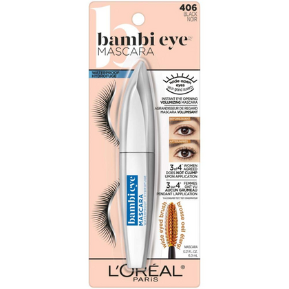 L'Oréal - Bambi Eye Waterproof Máscara de Pestañas 406 Black