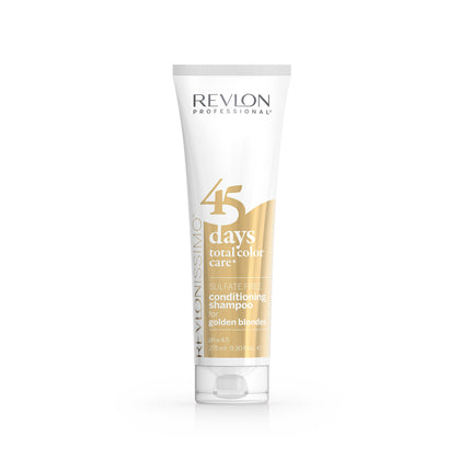 Revlon Professional - Shampoo y Acondicionador Para Cabello Teñido 45 Days Golden Blondes 275 ml.