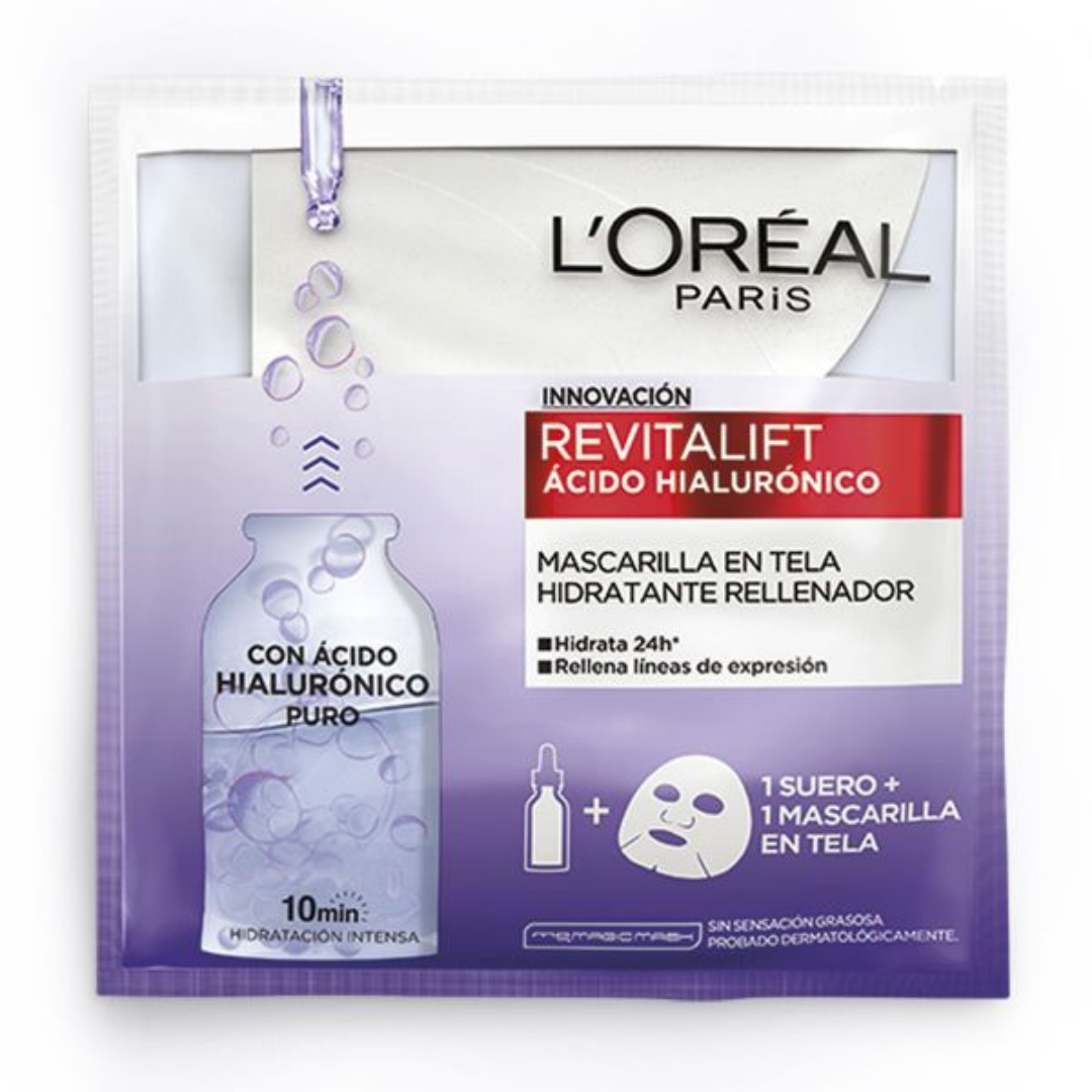 L´Oréal - Revitalift Acido Hialurónico Mascarilla en Tela