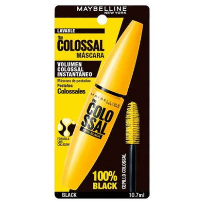 MAYBELLINE - THE COLOSSAL VOLUM´EXPRESS MASCARA DE PESTAÑAS LAVABLE 100% BLACK